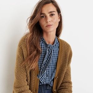 Madewell  Bird's eye Maysfield Cardigan Sweater in coziest yarn